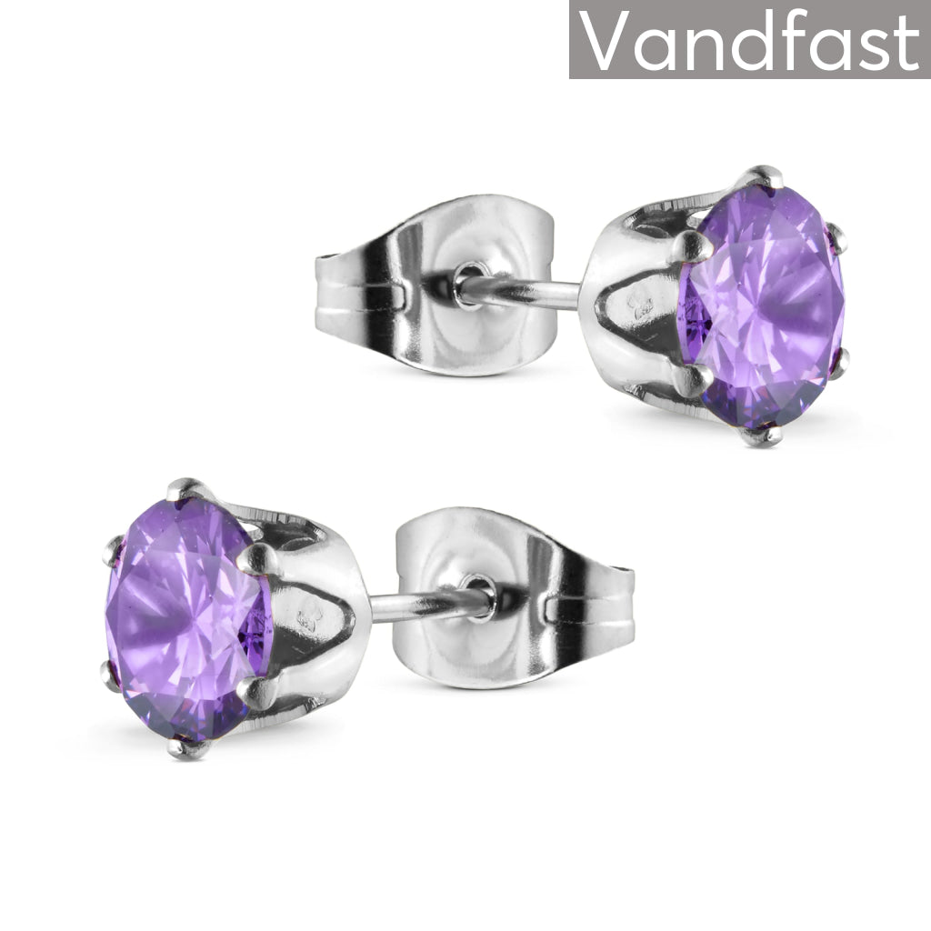 Billede af ANNEBRAUNER Princess 6mm Earrings Violet