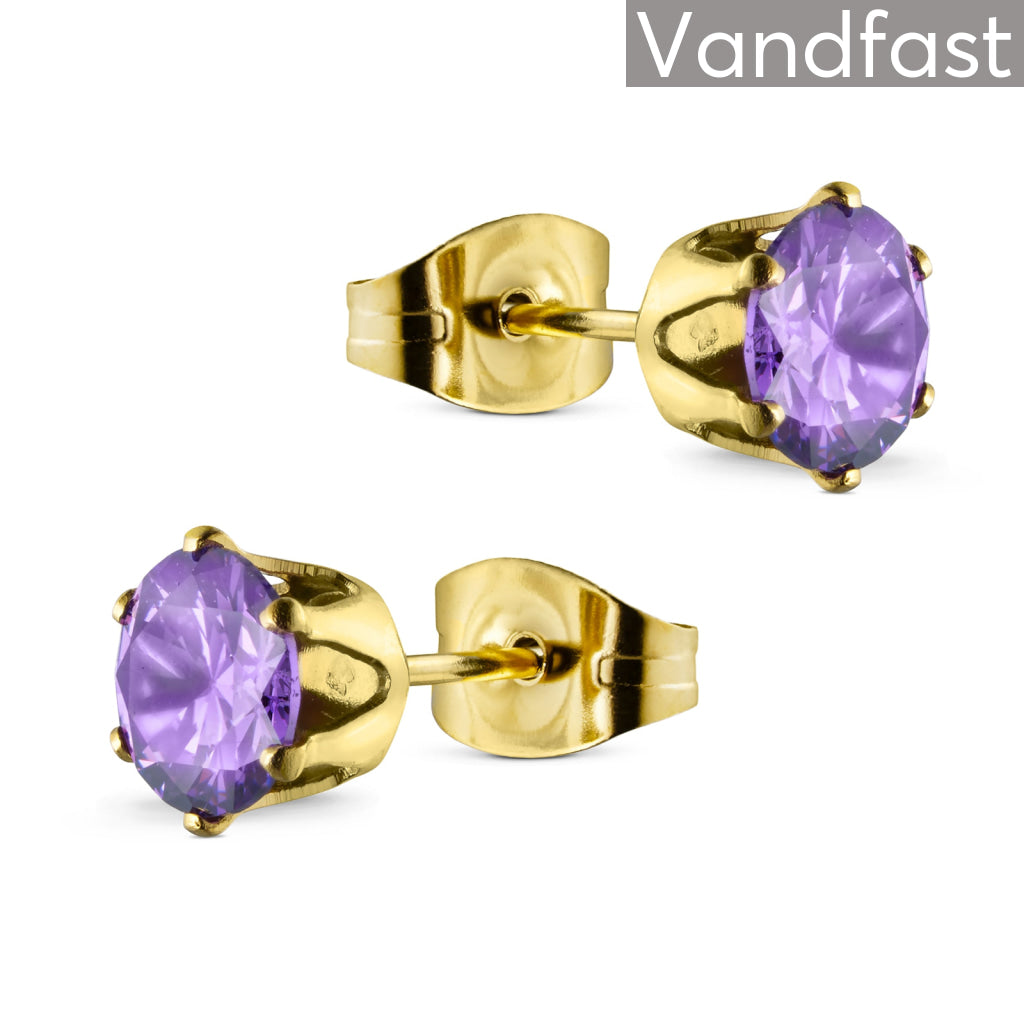 Billede af ANNEBRAUNER Princess 6mm Earrings Violet