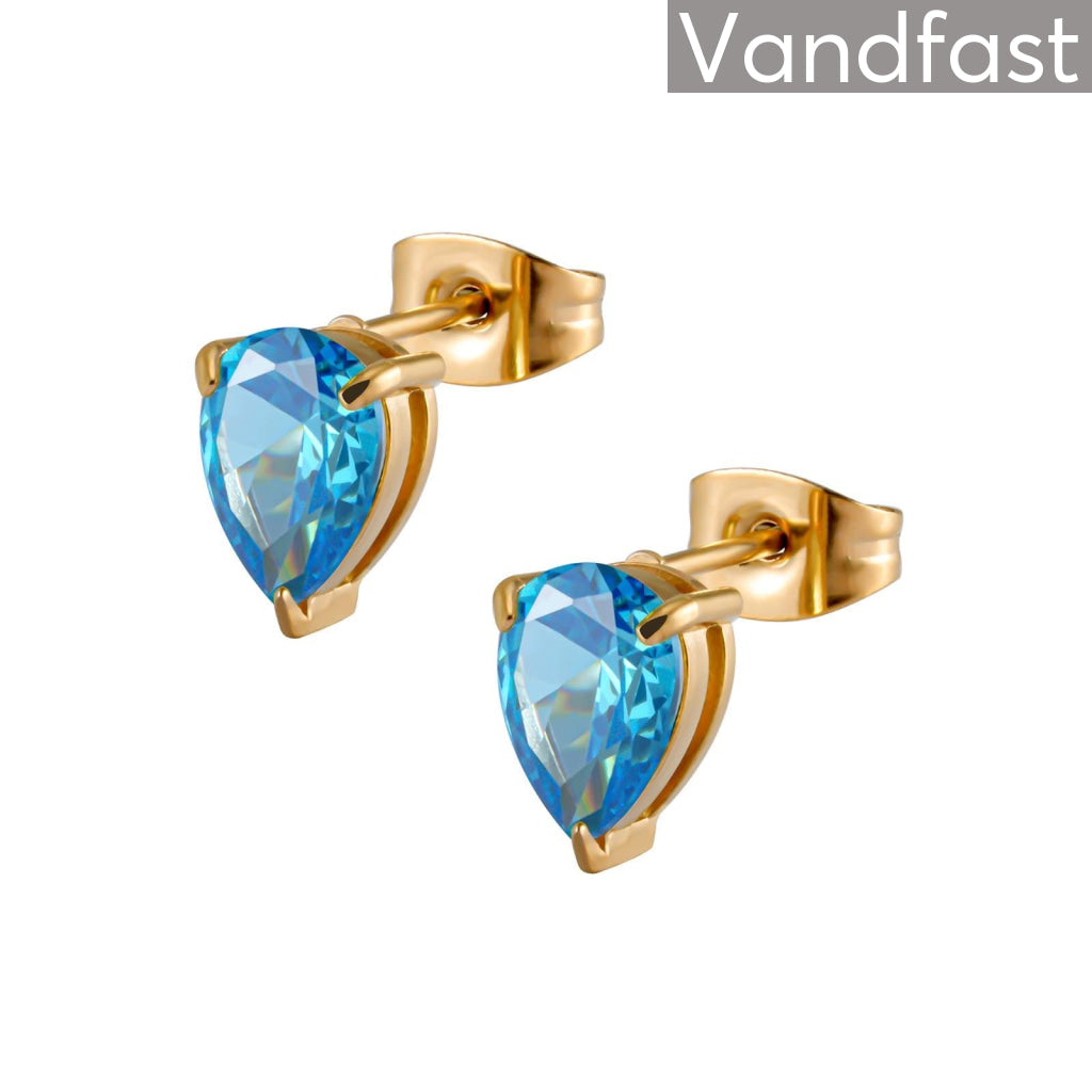 Billede af ANNEBRAUNER Waterdrop Blue Topaz Earrings