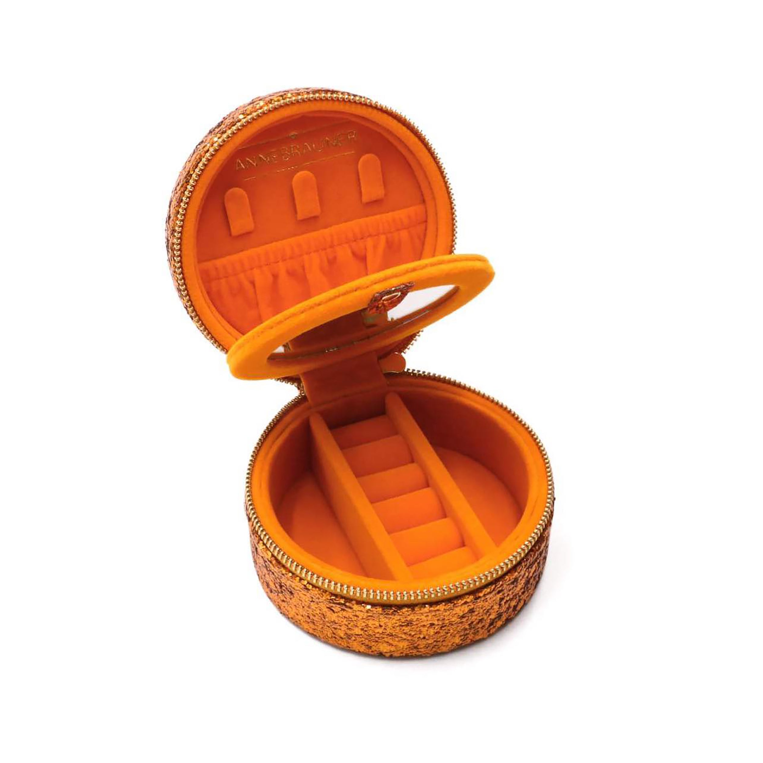 Billede af ANNEBRAUNER Jewellery Travel Box Round Orange