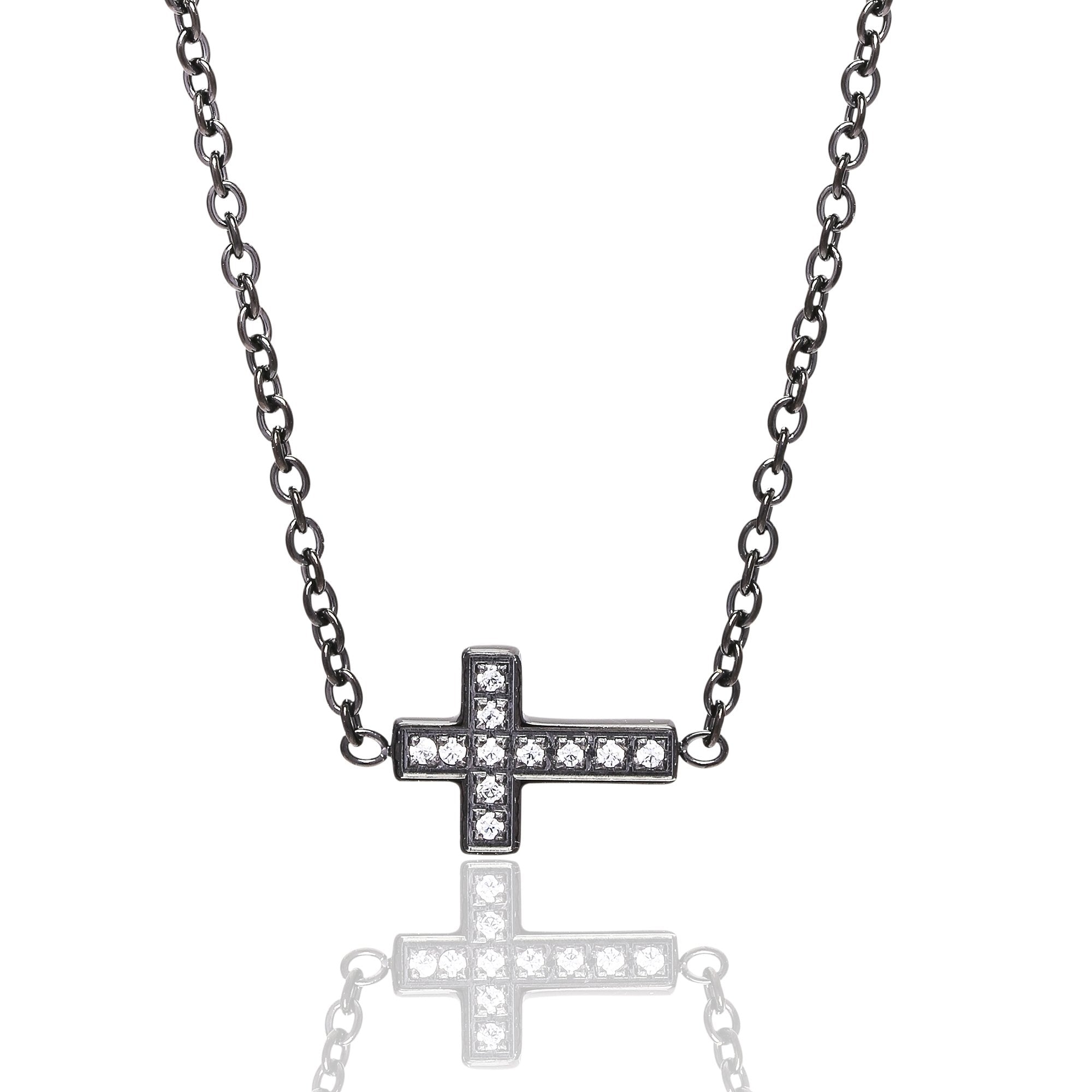 Billede af ANNEBRAUNER Small cross Black/White