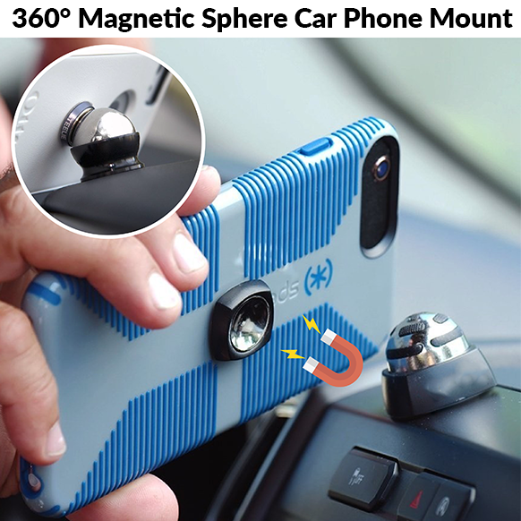360° Magnetic Sphere Car Phone Mount