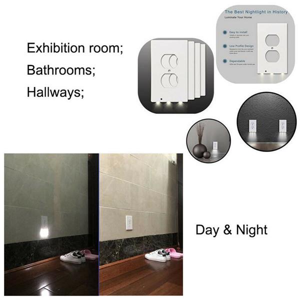 OUTLET WALL PLATE WITH LED NIGHT LIGHTS(Buy 6 or more free shipping)