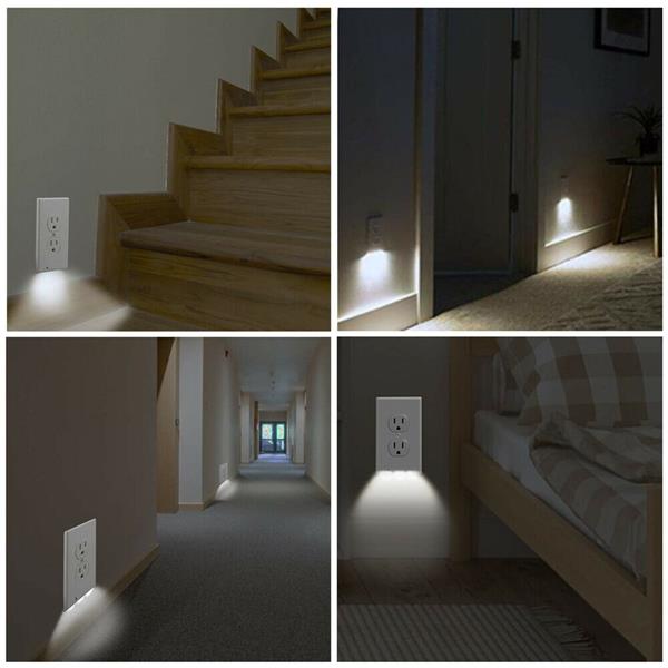 OUTLET WALL PLATE WITH LED NIGHT LIGHTS(Buy 6 or more free shipping)