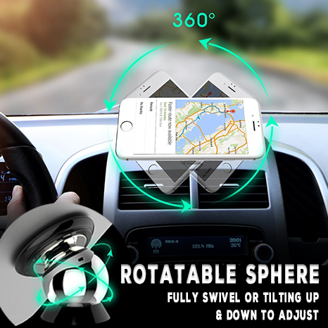 360° Magnetic Sphere Car Phone Mount