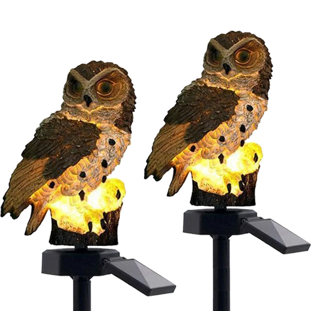 (BUY 2 ONLY $32.98)Solar Powered Waterproof LED Owl Garden Lamp