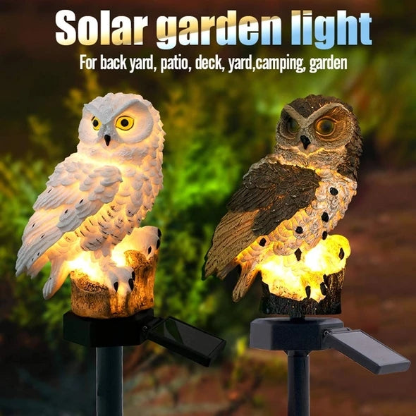 (BUY 2 ONLY $32.98)Solar Powered Waterproof LED Owl Garden Lamp