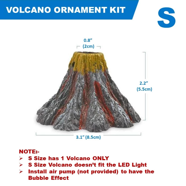 【Buy More Save More】Aquarium Volcano Decoration Set