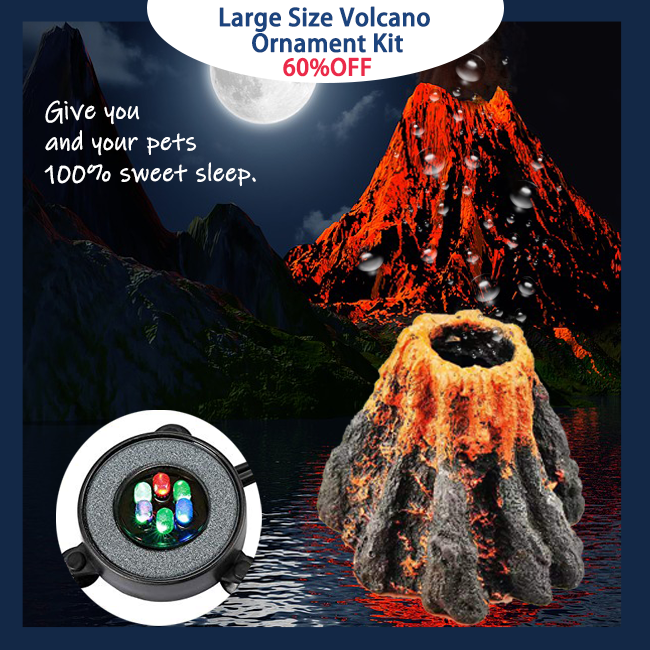 【Buy More Save More】Aquarium Volcano Decoration Set