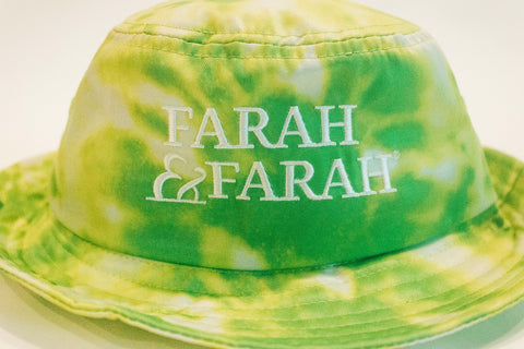 Custom Green Tie Dyed Bucket hat for Farah & Farah