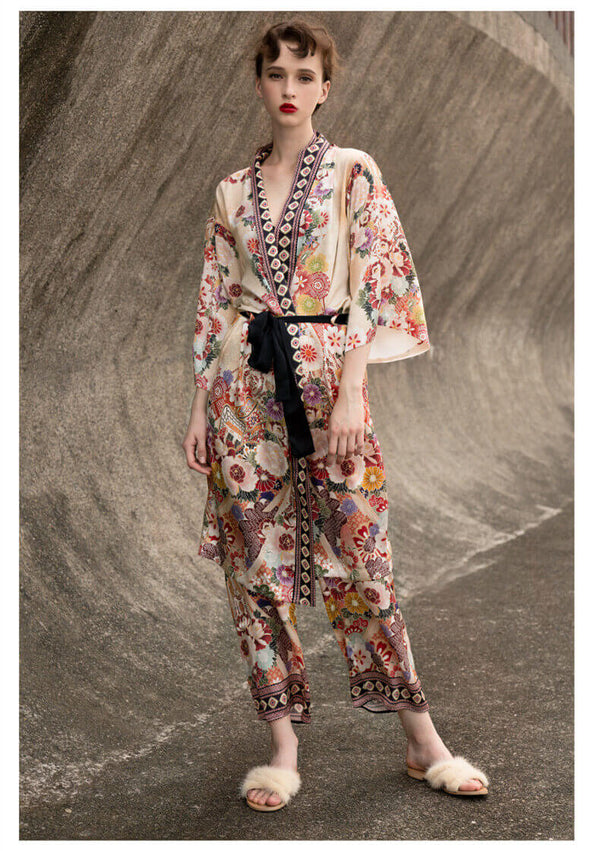peignoir kimono femme en soie