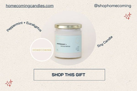 Shop all natural soy candles from homecoming candles