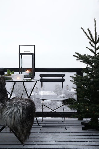 Winter Decorated Balcony