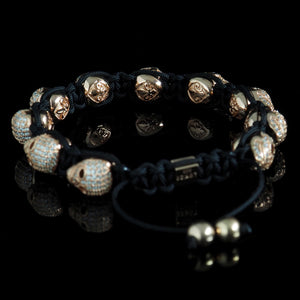 HADES // 10x Rose Gold Diamond Skull Bracelet