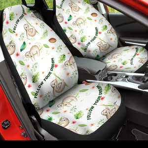 Sloth Wake Me Up Car Seat Cover Size Universal Fit.