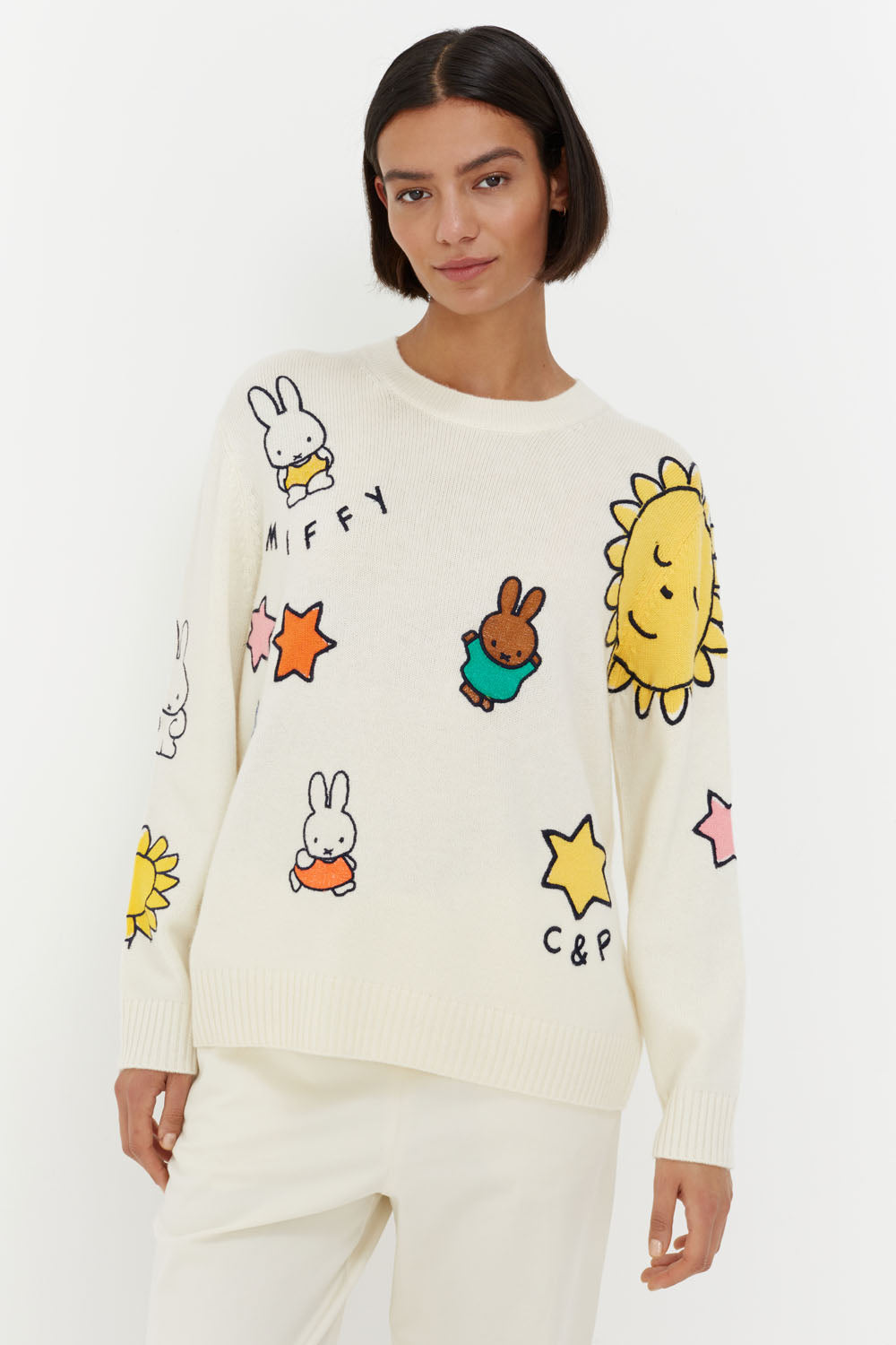 Cream Wool-Cashmere Embroidered Miffy Sweater – Chinti & Parker EUR