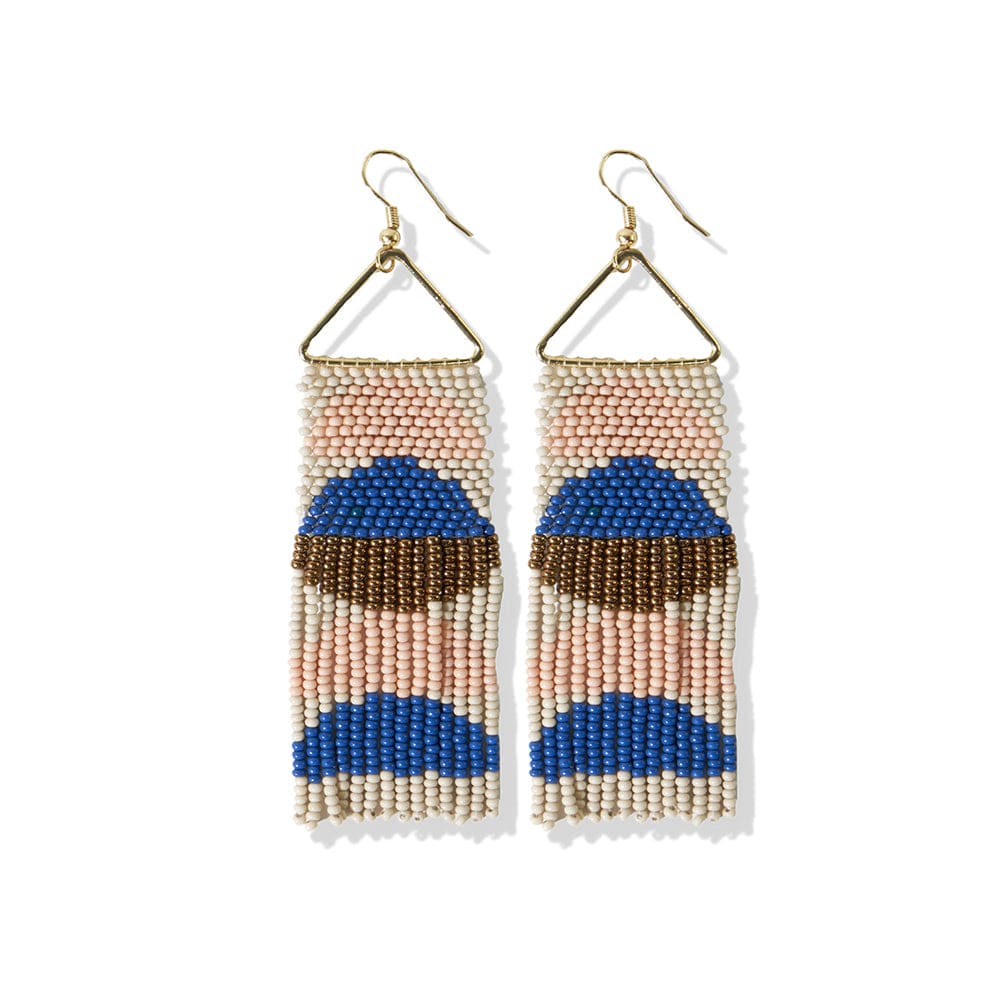 Dottie Diamond Angle Beaded Fringe Earrings Black – INK+ALLOY, LLC