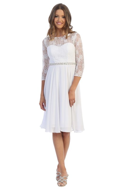 Eva Size XL 3414 White Informal – Bridal Sense