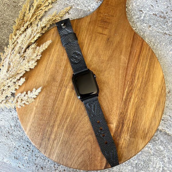 Black Emboss LV Luxury Watch Band  MikesTreasuresCrafts