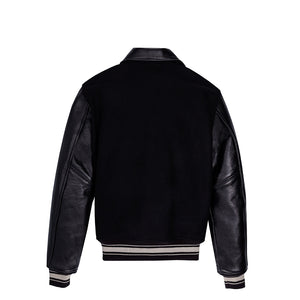 Men's Varsity Style Jacket | Black Letterman's Jacket – Cockpit USA