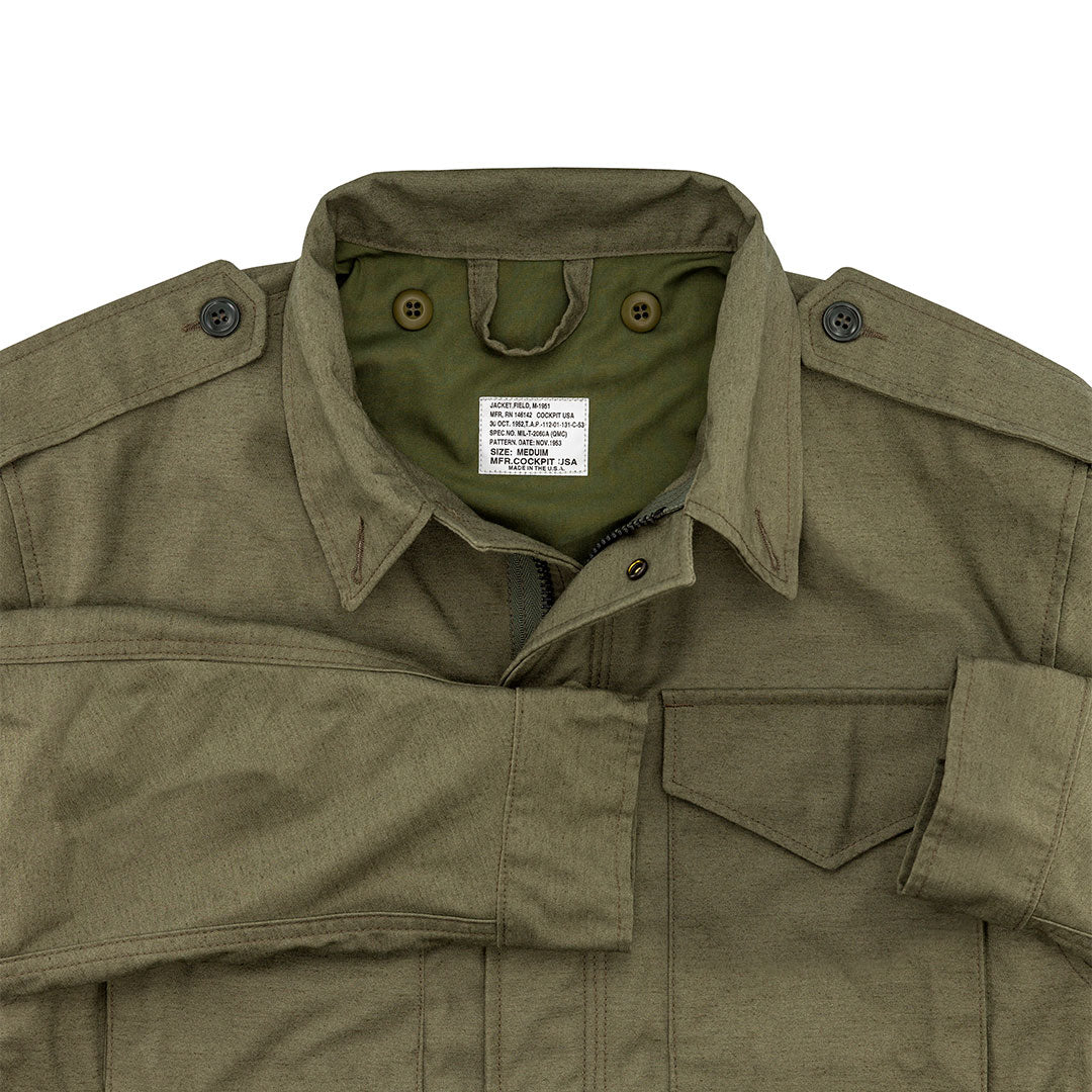 Men's Military M-51 Field Jacket Reproduction - Olive Green