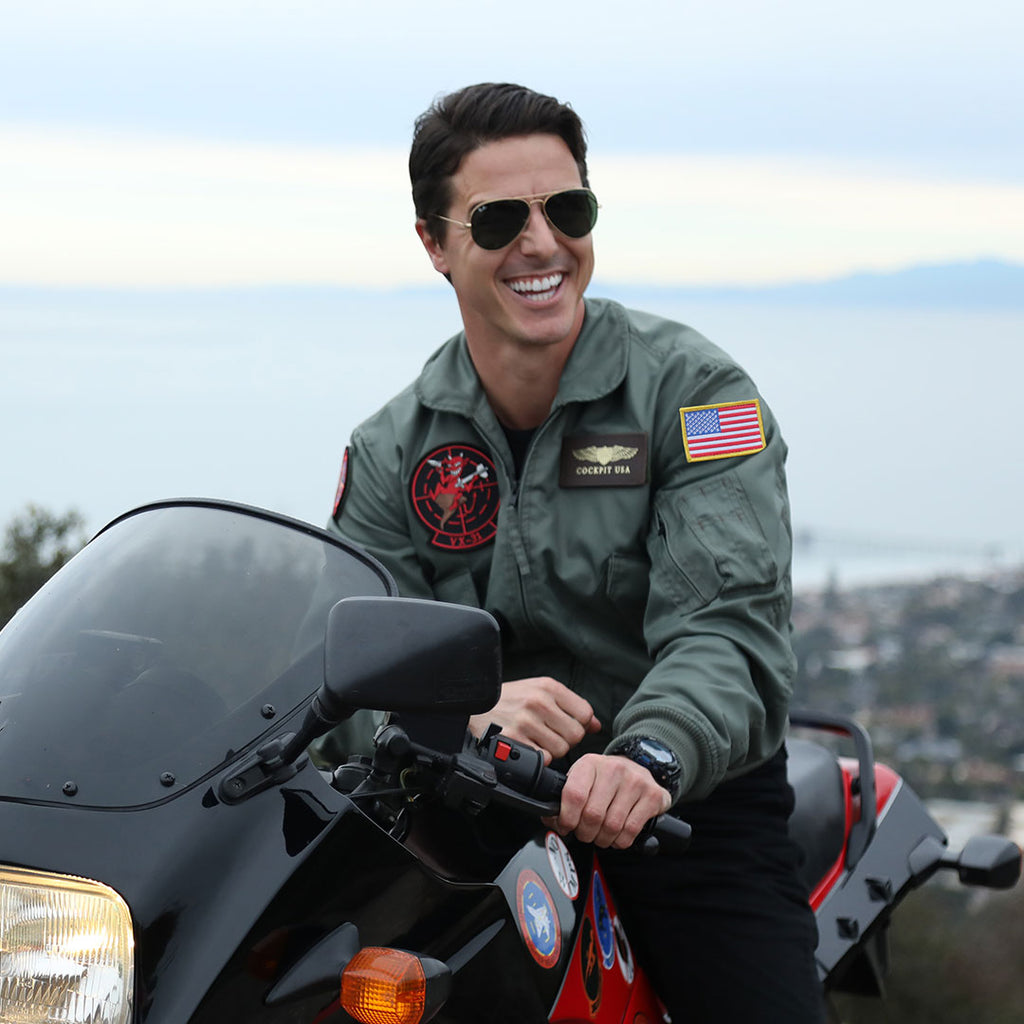 Movie Hero™ Top Gun Navy G-1 Long Pilot Jacket – Cockpit USA