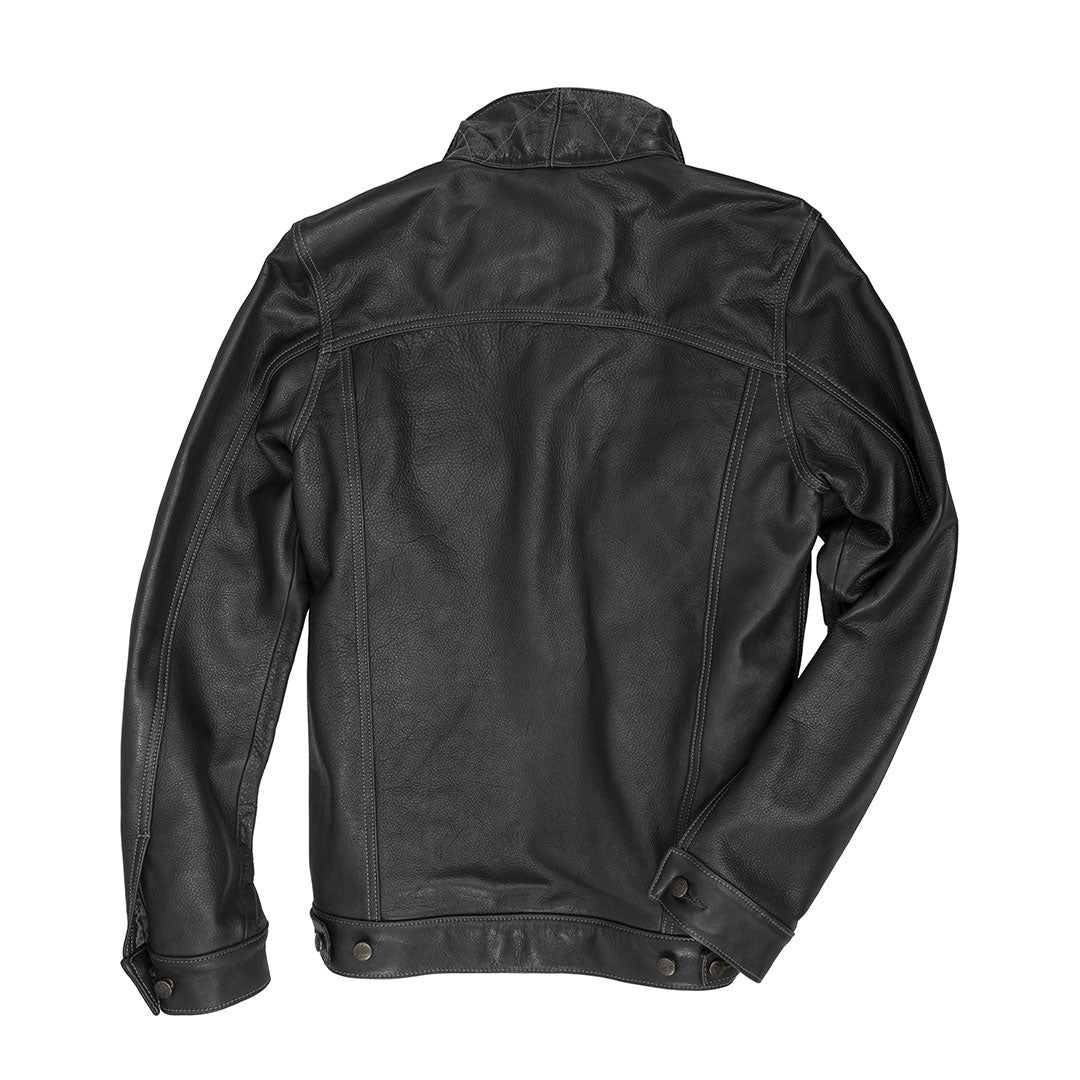 Calfskin Leather Jean Jacket (Black or Brown) | Cockpit USA