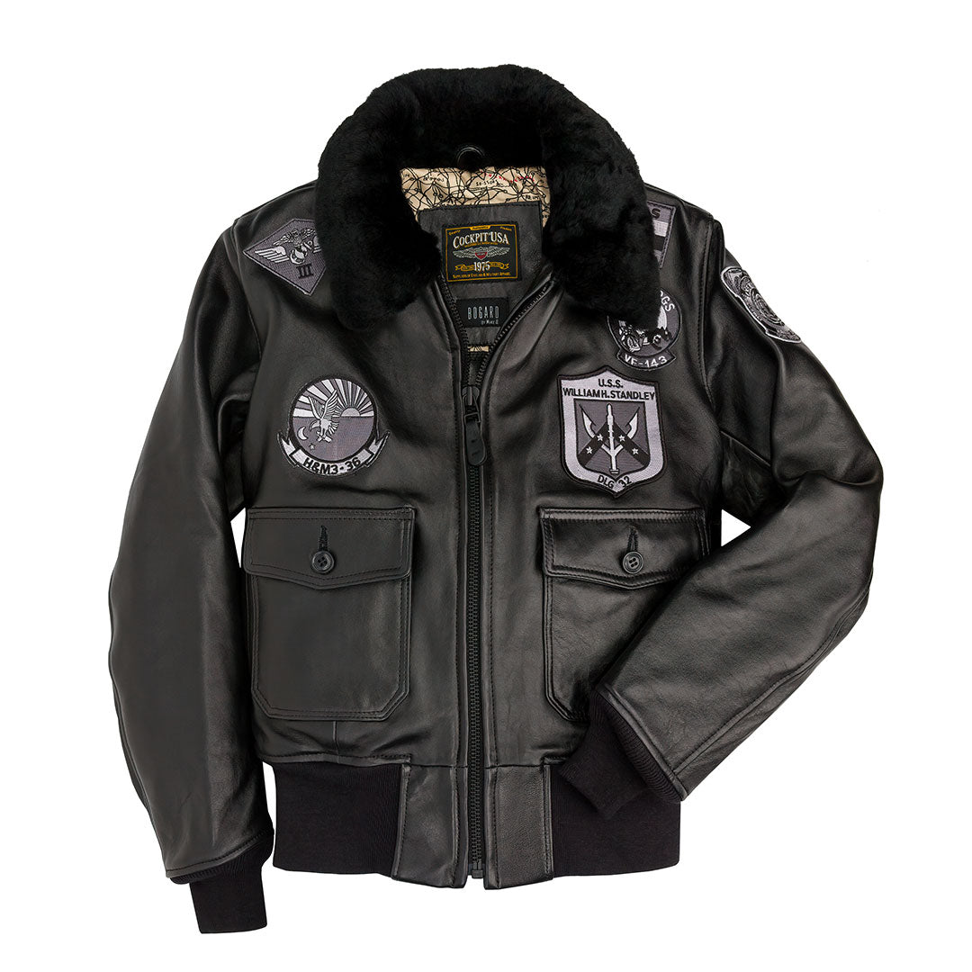 Women's Top Gun Bomber Jacket | Women's Leather Aviator Jacket ...