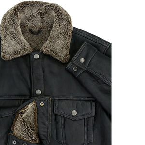 sheepskin trucker jacket