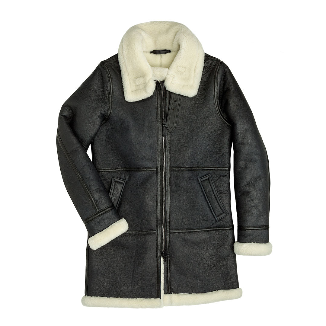 Women's Long Sheepskin Coat | Women's 3/4 Length Leather Coat – Cockpit USA