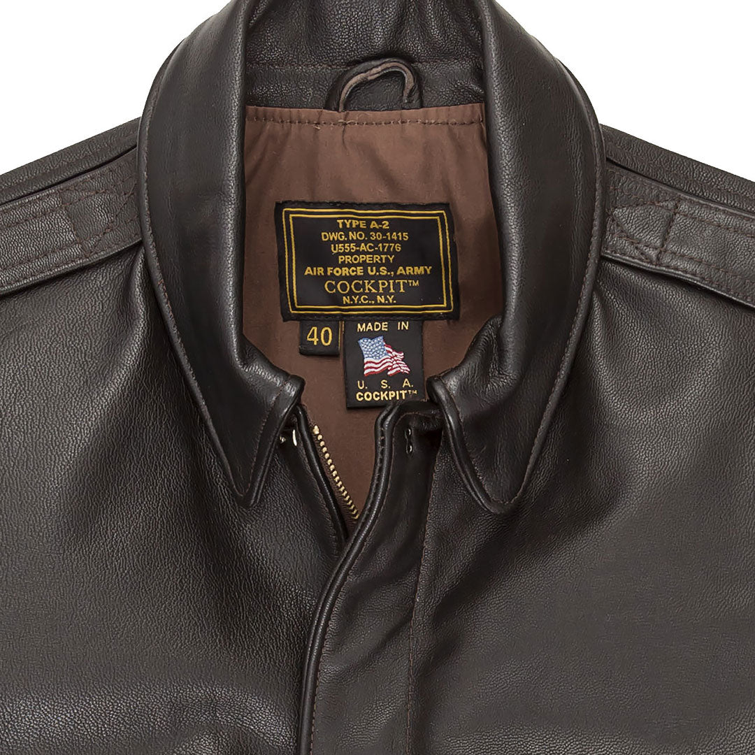 Men's Reissue Tall Dark Brown Leather Flight Jacket – Cockpit USA