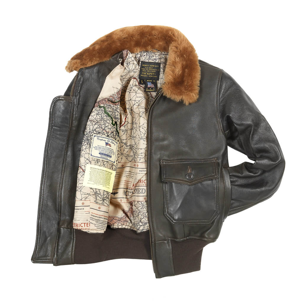 Brown G-1 Leather Jacket with Fur Collar for Women | Cockpit USA