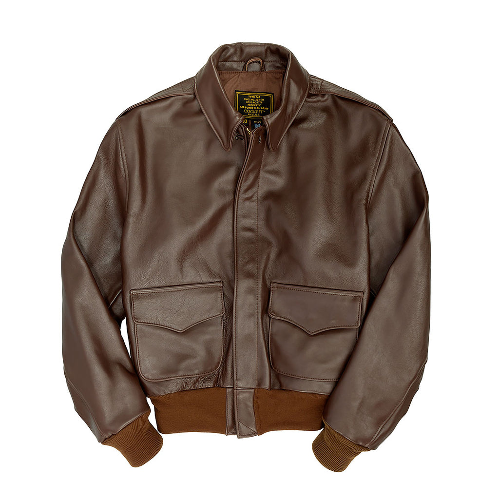 Leather Mustang A-2 Cockpit USA Bomber Jacket 