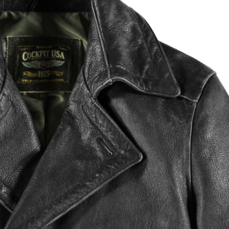 Naval Officer Coat | Men's Vintage Leather Coat – Cockpit USA