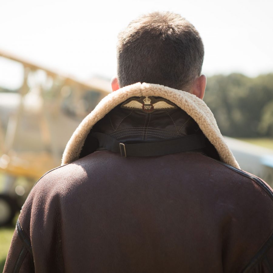 Cockpit USA's R.A.F. Fighter Weight Sheepskin Bomber Jacket