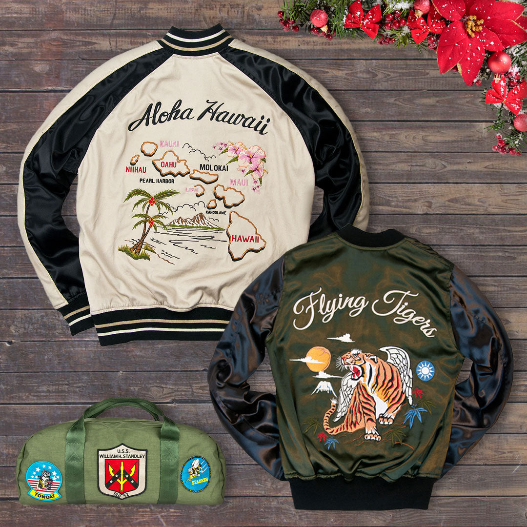 12월 17일 Cockpit USA의 Aloha Hawaii Souvenir Jacket, 40주년 기념 Flying Tigers Tour Jacket 및 코드: DAYEIGHT가 포함된 Top Gun Carry Bag을 20% 할인 받으세요.