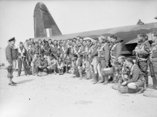 British bomber crews during a mission in 1942, North Africa