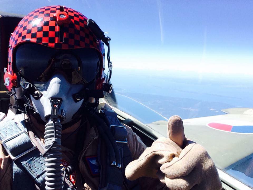 One of AAM's pilots flying over Long Island.