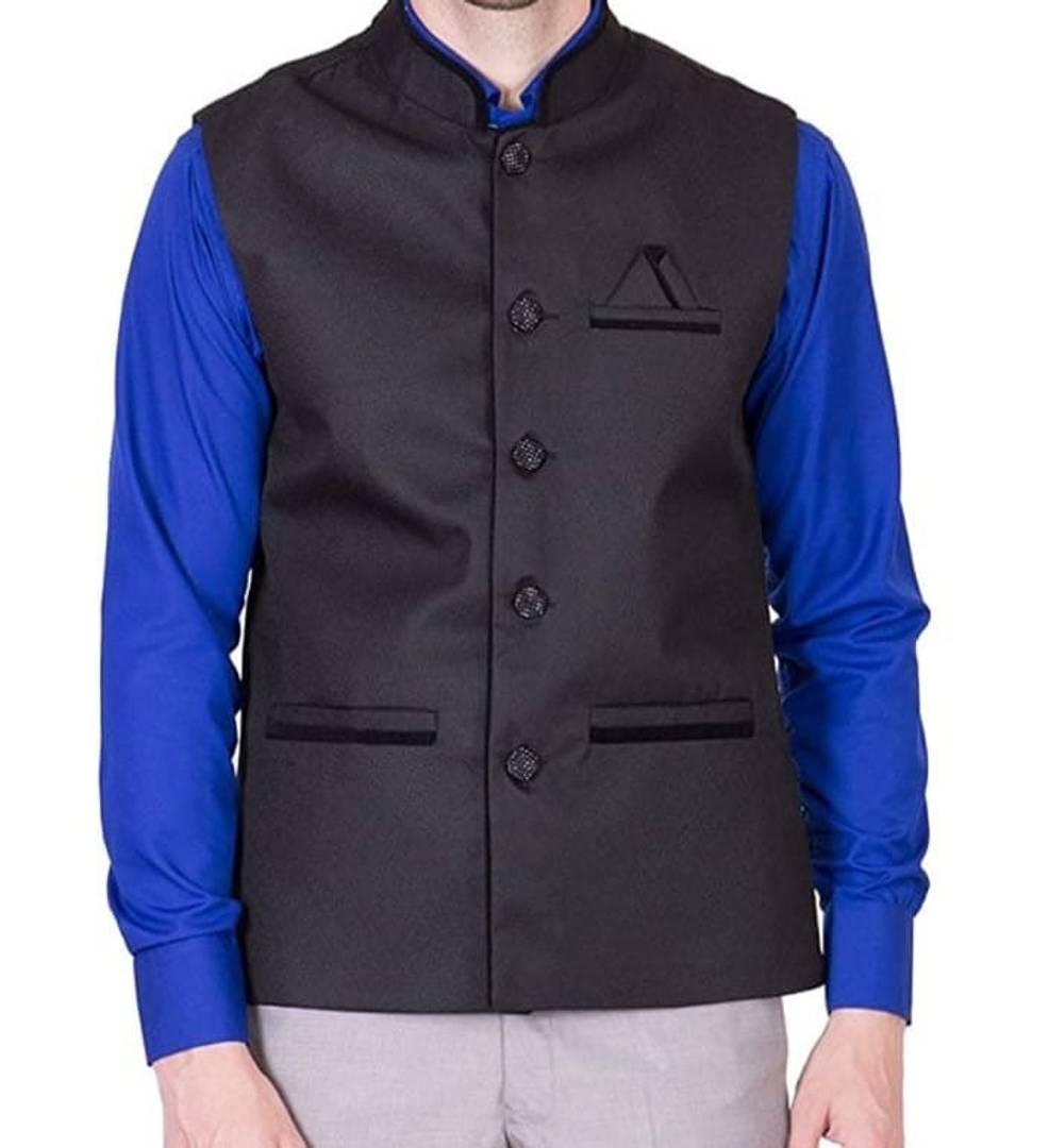 Men's Cotton Solid Nehru Jacket