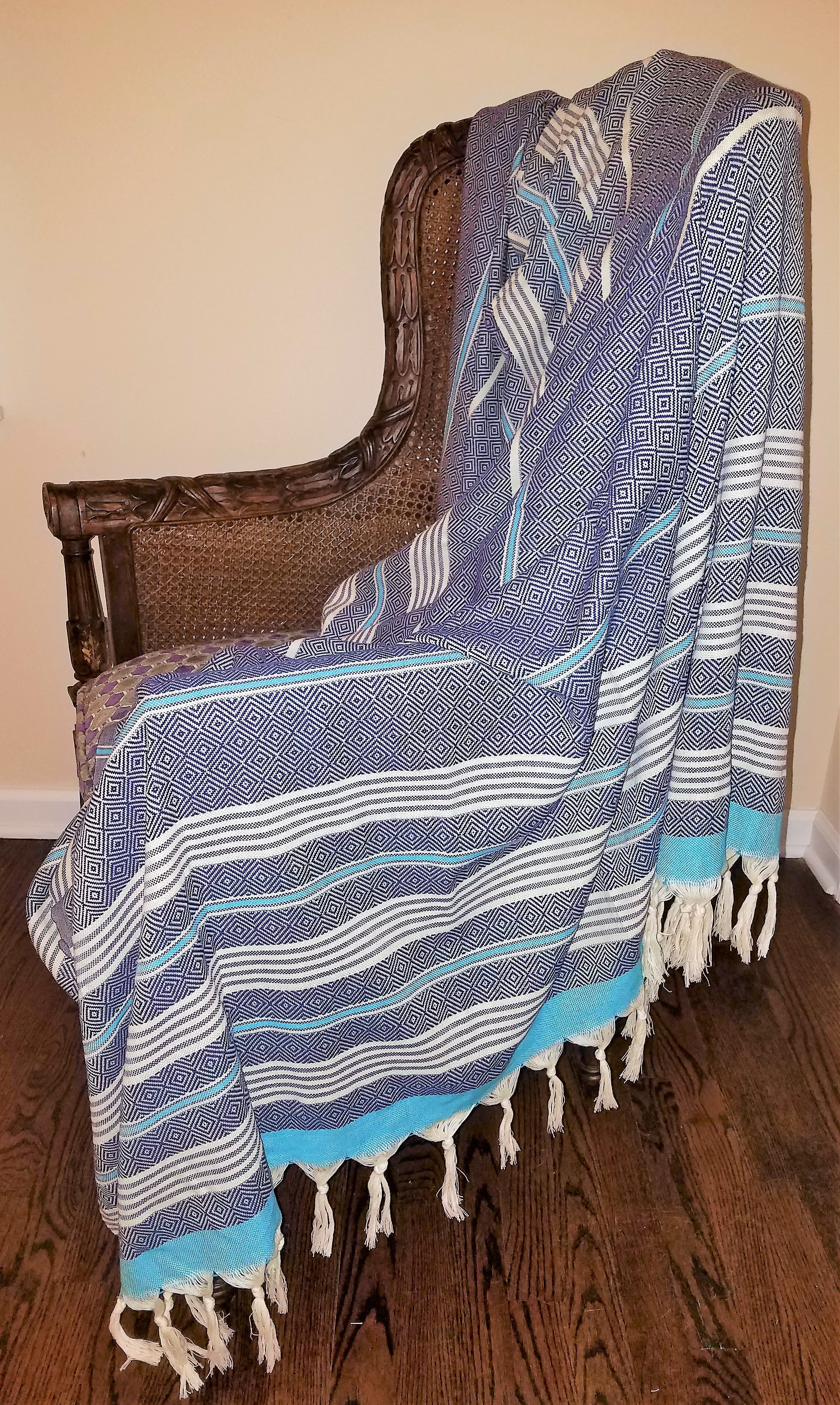 Ozgur Extra Large Peshtemal Diamond Blanket