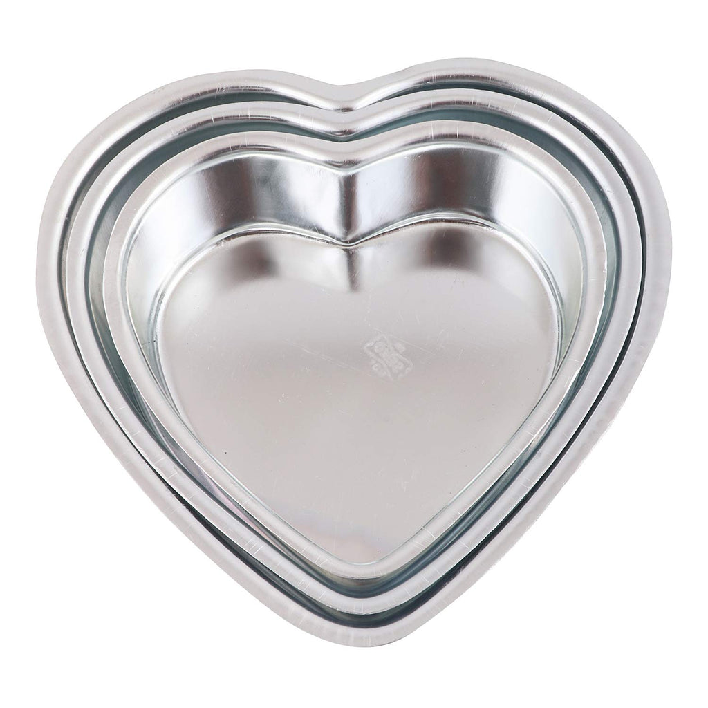 Jauhmui Set of 3 Cake Tins, Springform Cake Pans, Baking Tin, Square, Love  Heart, Round, Non-Stick Coating, Leak-Proof, Flat Base, Cake Tin for Baking,  Various Cakes, Colourful Bread (22/24/26 cm) : Amazon.de: