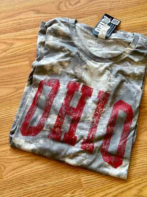 Grey tie Dye Ohio Tee - Ohio Roots Boutique