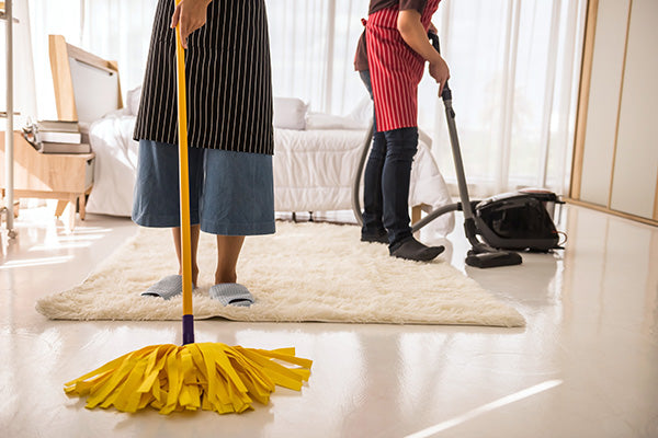 Sweep and mop the floor 