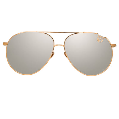 Dee Aviator Sunglasses in Yellow Gold and Grey by LINDA FARROW – LINDA  FARROW (INT'L)