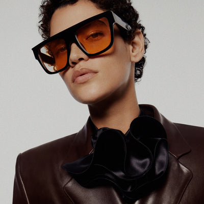 Magda Butrym x LF Rectangular Sunglasses with Crystals – LINDA