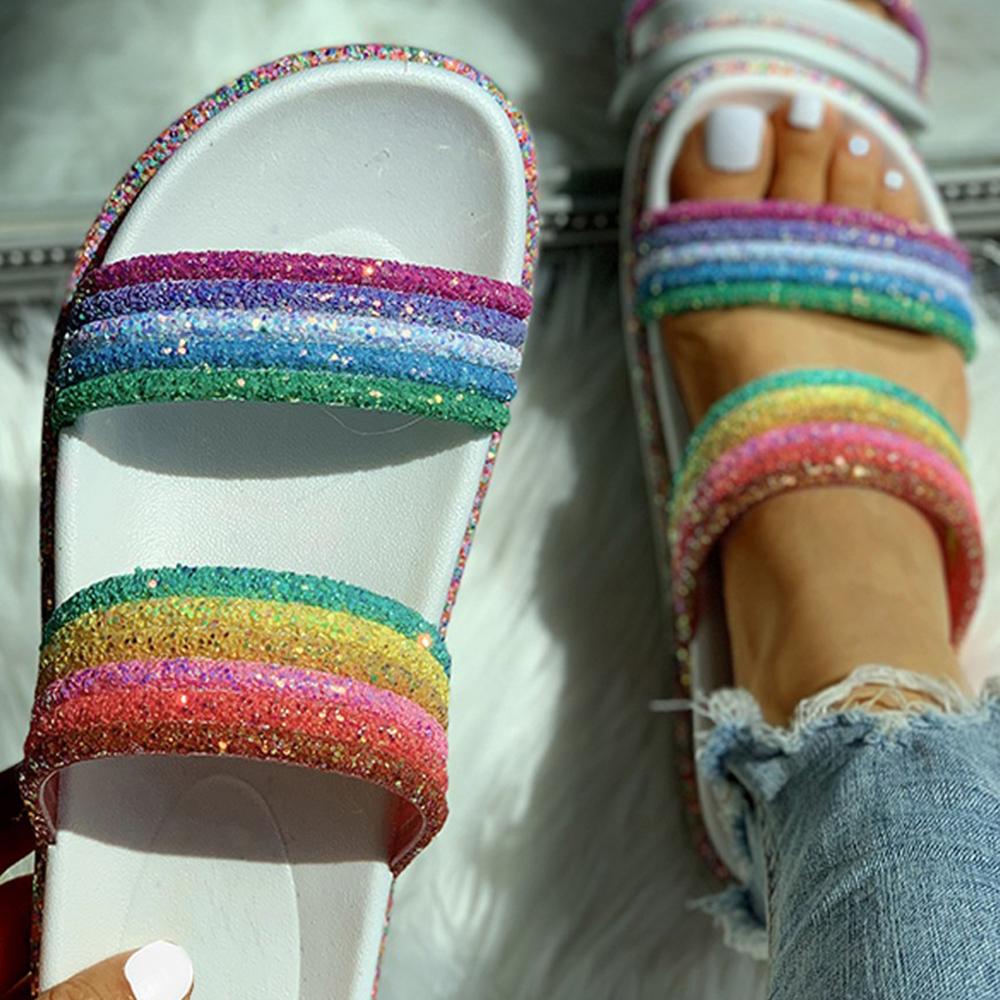 cute glitter slides