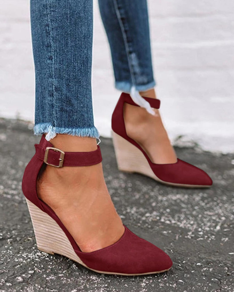 closed toe pointed heels