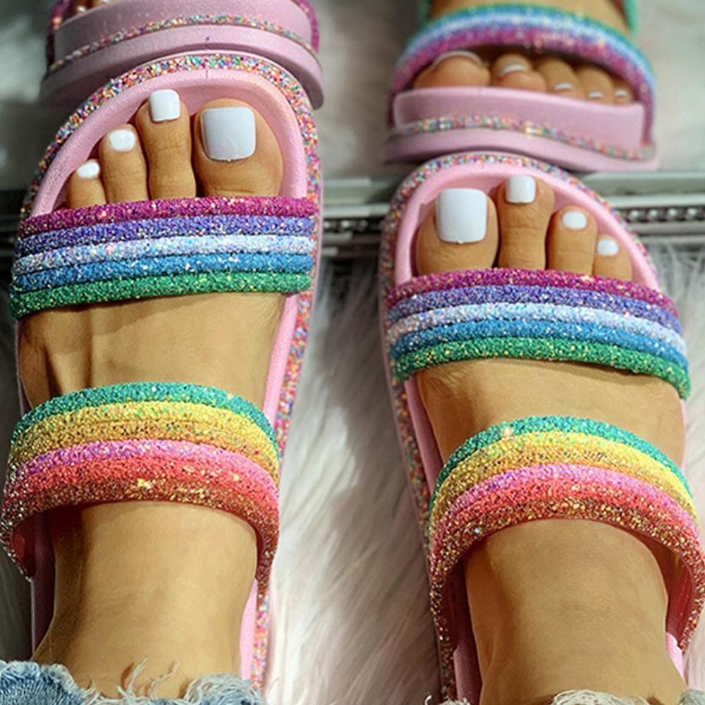 cute glitter slides