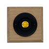 Modern Living Square Wireless Doorbell in Natural and Black - Gold Centre
