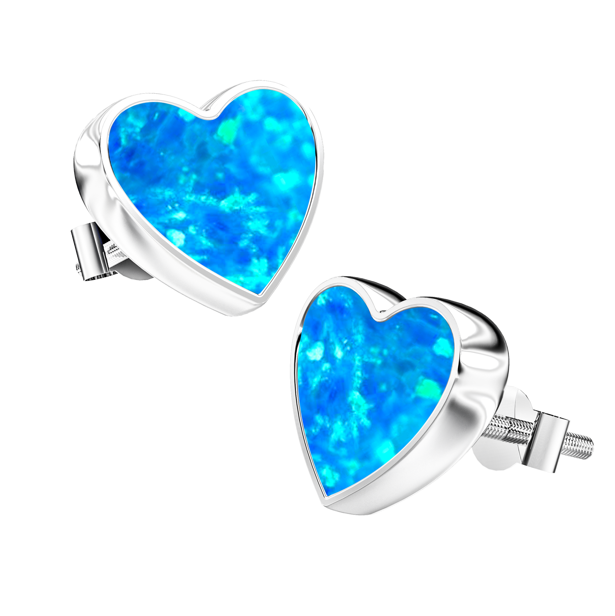 Aura-Star Ashes Infused Earrings Hearts - Urns UK
